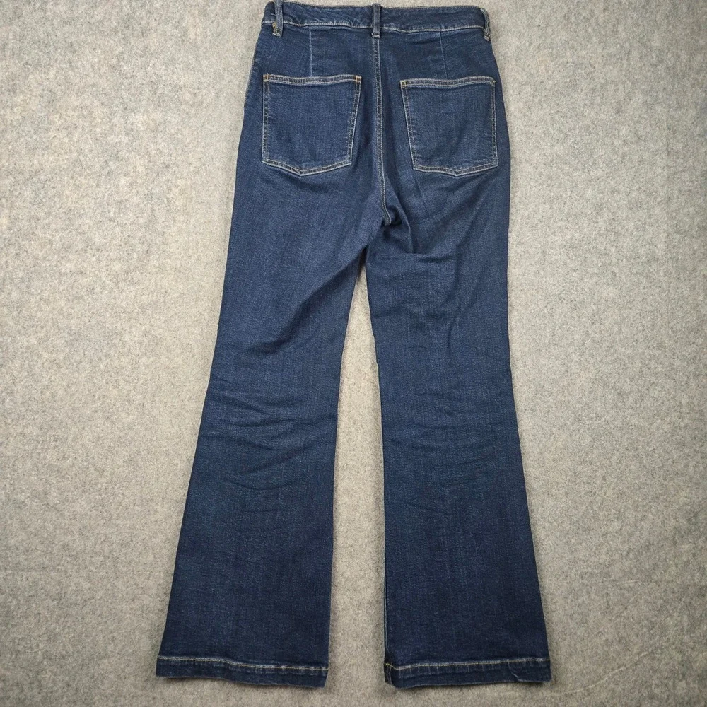 Avec Les Filles Flare Jeans Womens 26 Blue High Rise Front Seam Chic Boho 70s